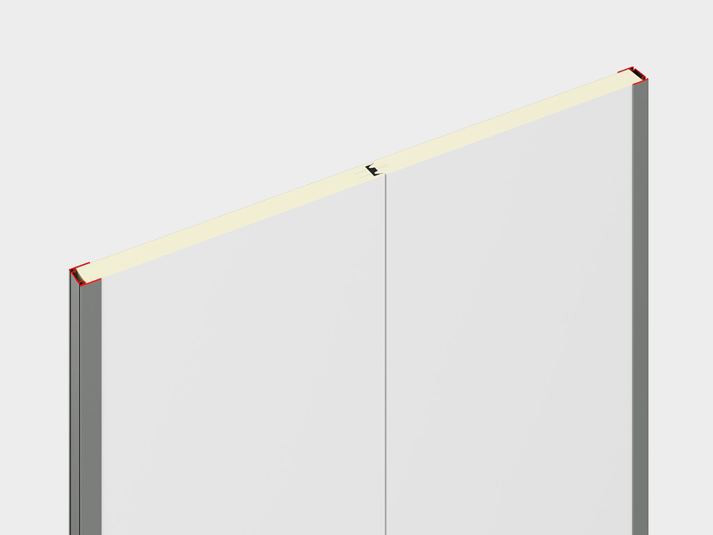 Eshik yaratkichlari sandvich-panellardan yasalgan bo‘lib, alyuminiy profil bilan o‘ralgan.